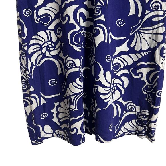 Lilly Pulitzer Daniela Seahorse Spectrum Navy Blue Tide Cap Sleeve Mini Dress XS - Picture 5 of 9